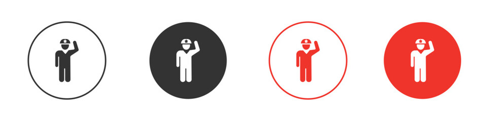 Salute icon. Black style vector icons. Isolated sign symbol