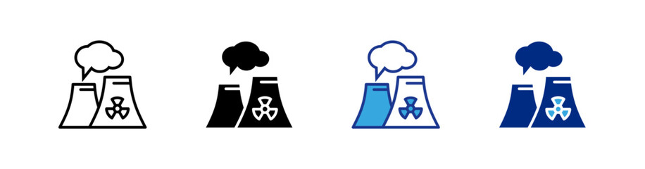 Nuclear Plant  icons set.eps