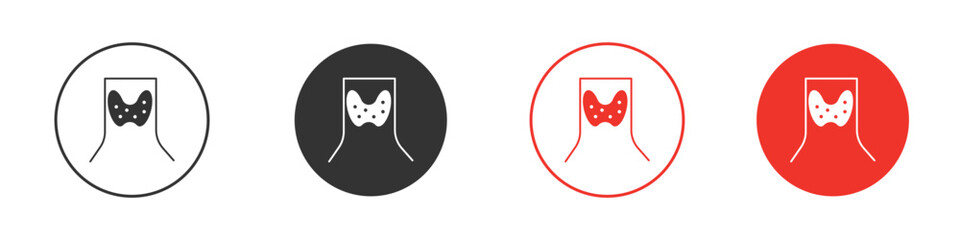 Thyroid icon. Black style vector icons. Isolated sign symbol