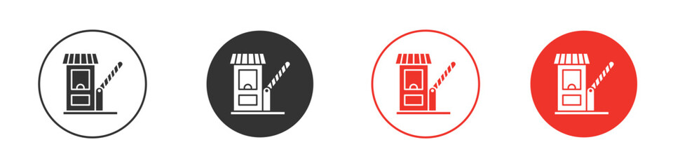 Toll road icon. Black style vector icons. Isolated sign symbol