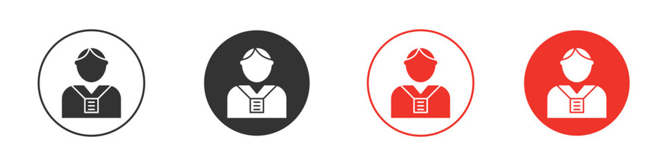 Tourist Guide icon. Black style vector icons. Isolated sign symbol