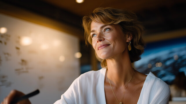 Facilitator Engaging in Creative Idea Generation - Powered by Adobe