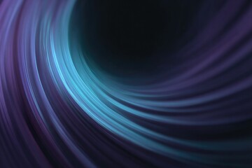 fluid abstract energy currents in violet and cyan weaving over opaque glass-like surface on dark field