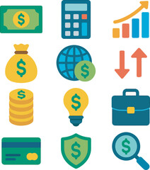 Understanding Financial Concepts Through Visual Iconography for Business Growth and Investment Strategies