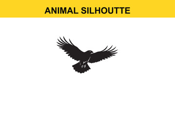 Obraz premium Hawk Silhouette vector editable changeable