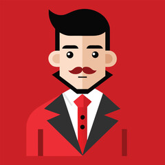 businessman with red tie