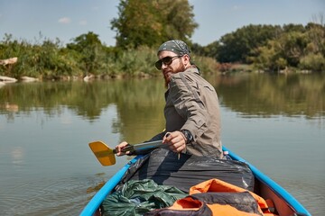 Canoe tour on a river