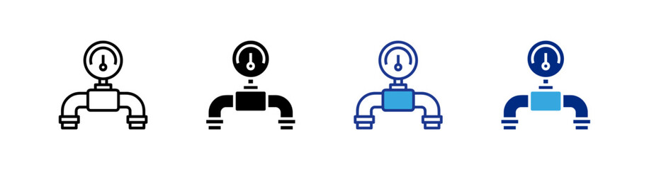 Pressure Gauge icons set.eps