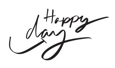 Happy day smile icon fun enjoy positive emotion text font calligraphy hand written lettering script black color celebration family happy day icon smile beautiful freedom friendship laughing romantic 