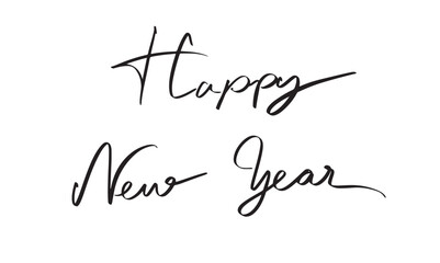 happy new year text font calligraphy hand written lettering script black color object sign symbol 2026 2027 2025 time happy new year merry christmas xmas december countdown happy new year 2026 event 
