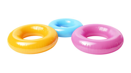 Pack Collection Pastel Donut Rings Colorful Bakery Background Sweet Treats Dessert Texture set against transparent background