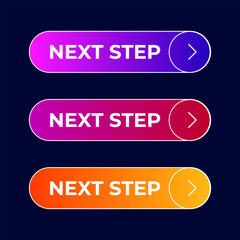 button Next Step gradient set vector
Vector set gradient button
