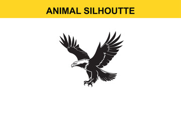 Obraz premium Eagle Silhoutte vector editable changeable 