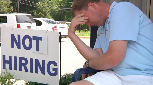 Depressed man not able to find a job 