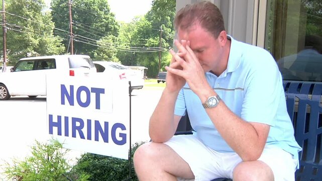 Depressed man not able to find a job 