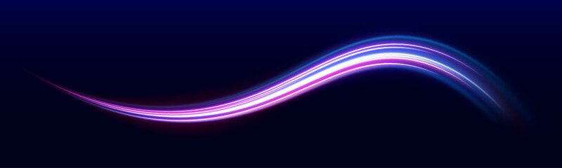 Speed connection vector background. Neon color glowing lines background, high-speed light trails effect. Trendy geometric neon collage for speed movement.	