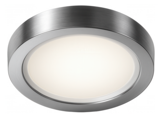 Built-in smart lighting with a circular LED panel, perfect for a modern kitchen ceiling.