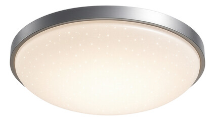 A smart ceiling light with a starlight effect, transforming a home theater environment.