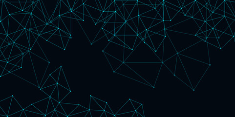 Abstract polygons plexus vector background, digital data visualization. Abstract technology concept background. Futuristic molecules connection technology digital hi tech. Global digital network