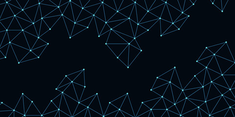 Abstract polygons plexus vector background, digital data visualization. Abstract technology concept background. Futuristic molecules connection technology digital hi tech. Global digital network