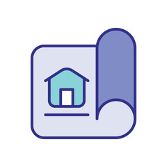 Blueprint icon vector
