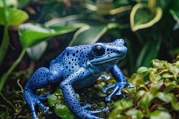Obraz premium Blue poison dart frog, Dendrobates azureus