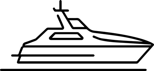 Minimalist Sailing Ship Or Fishing Boat Icon