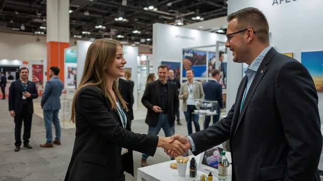 Trade Show Partnership with Product Prototypes Displayed


