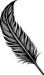 Obraz premium Simple bird feather icon 