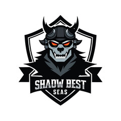 Shadow beast hunter with spike net and dark goggles Vector illustration