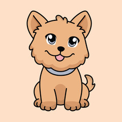 Cute Kawaii Dog Character – Cartoon Puppy Vector for Pet Lovers, Kids, and Fun Designs