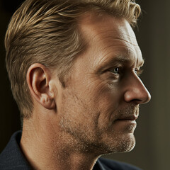 Obraz premium man profile portrait