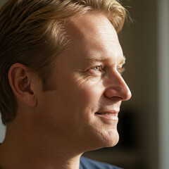 Obraz premium man profile portrait