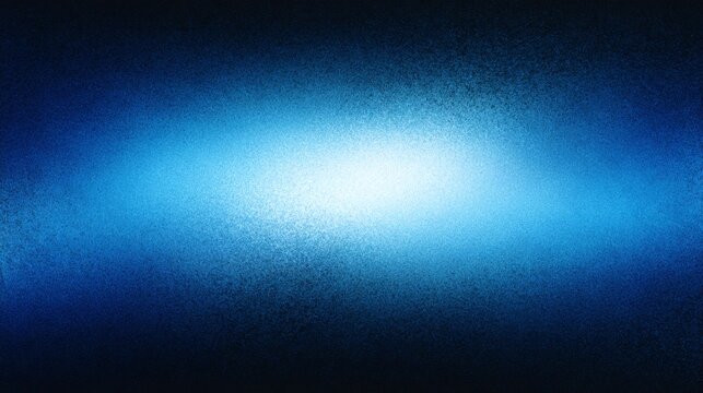 Abstract blue gradient background with bright light in the center and subtle grainy texture