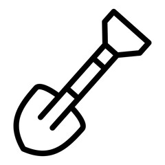 Shovel icon vector pixel perfect line