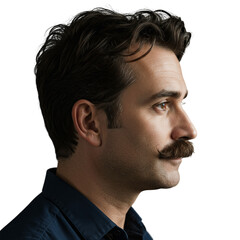 Obraz premium handsome man profile portrait