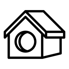 Bird house icon vector pixel perfect line