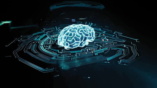 human brain with the electricity circuit