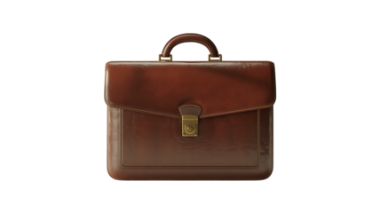 Vintage Brown Leather Briefcase Classic Professional Portfolio