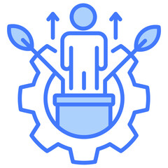 Personal Development Blue Icon