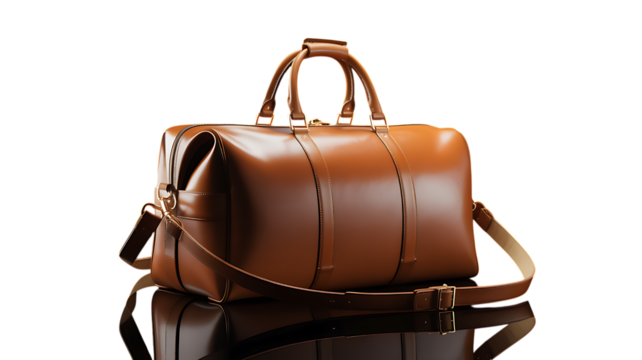 Sleek and Stylish Luggage Set on Transparent Background