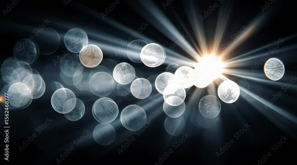 Poster Bright Light Burst with Bokeh Effects