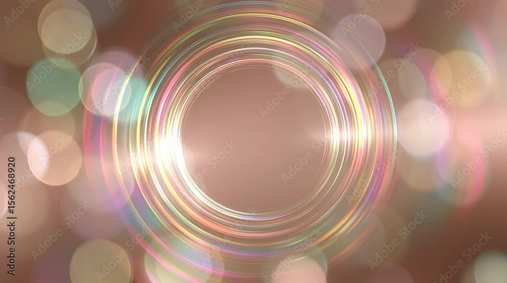 Poster abstract light circles background animation