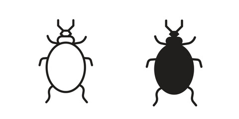 Bedbug icon Black and White Vector Graphic