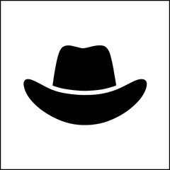 Cowboy hat silhouette icon