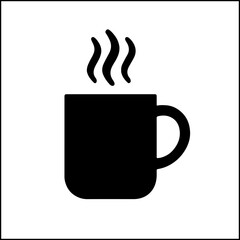Hot chocolate mug silhouette icon