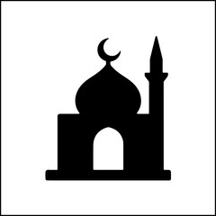 Mosque silhouette icon
