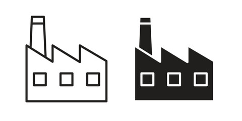 Factory icon vector, Symbol, logo illustrations