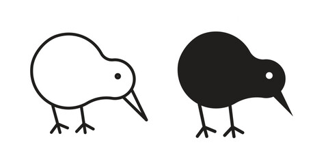 Kiwi bird icon vector, Symbol, logo illustrations