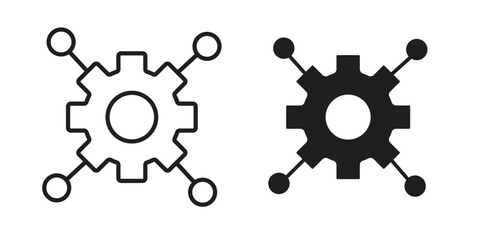 Microservices icon Black and White Vector Graphic